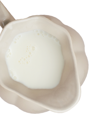 Buttermilk in a white saucer